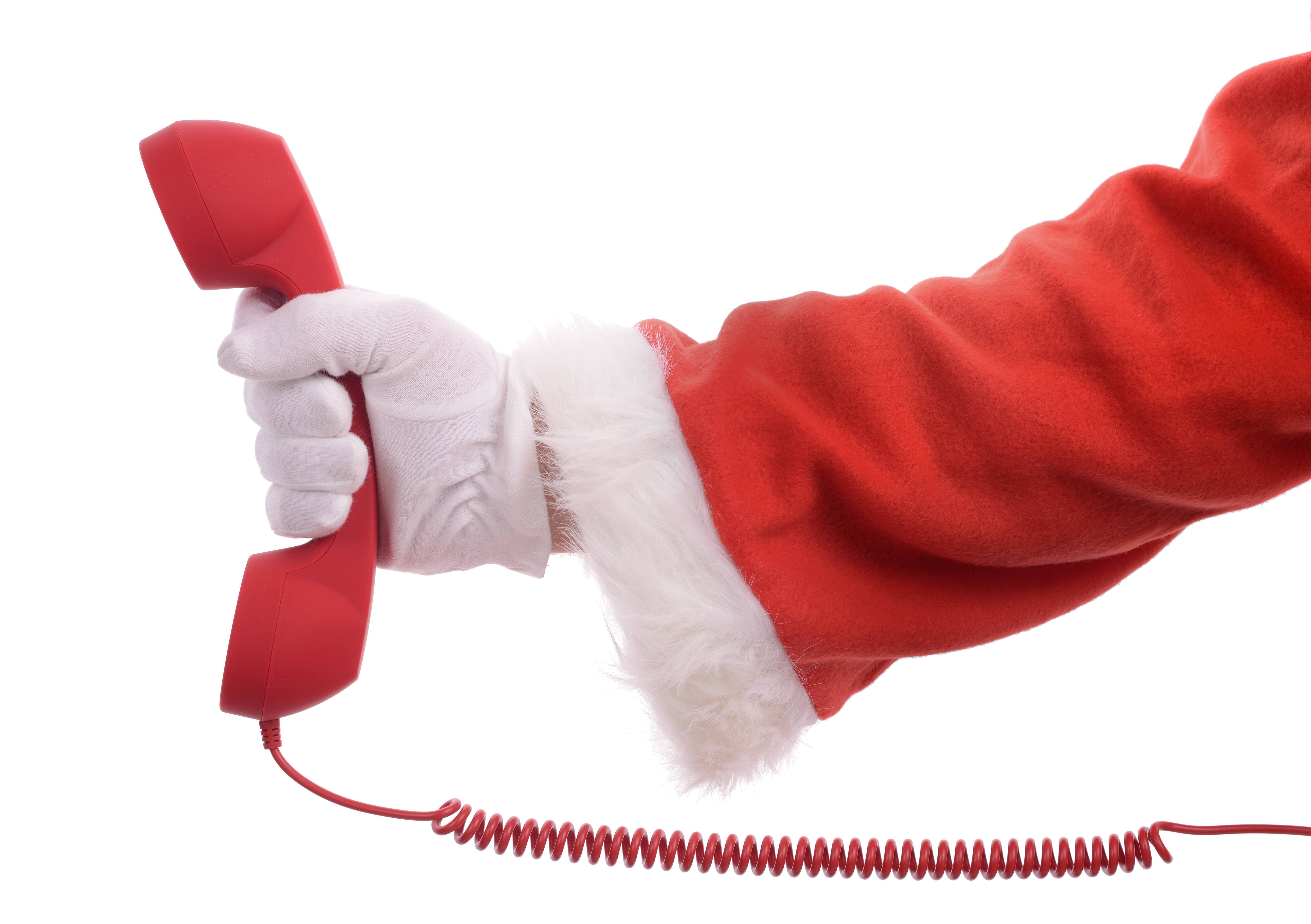 holiday on hold santa phone